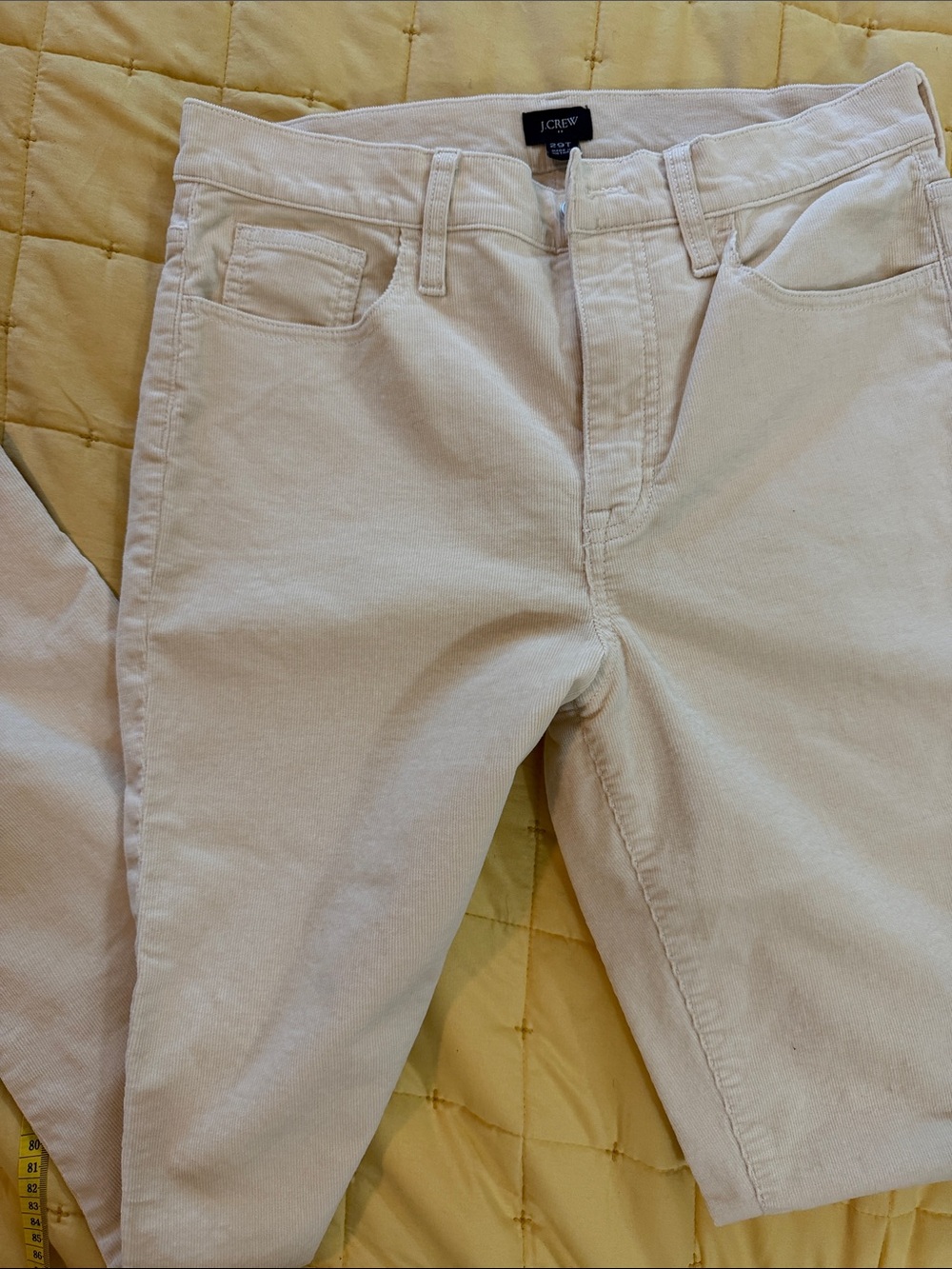 J. Crew Off-White Corduroy Pants